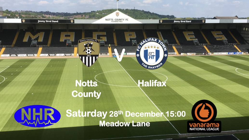 Scoreboard Notts County v Halifax Nottingham Hospitals Radio