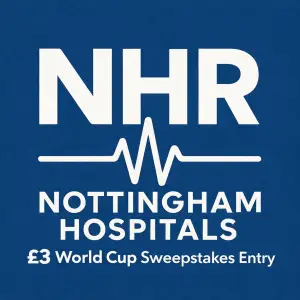 NHR Logo with added “£3 World Cup Sweepstakes Entry”